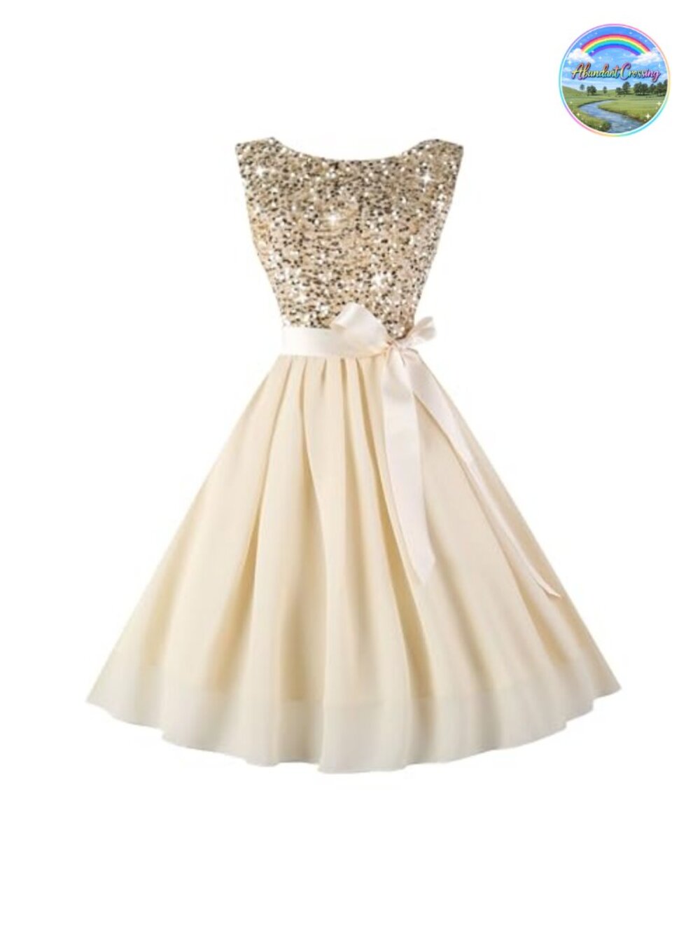 Sleeveless Boatneck Sequin Cocktail Bridesmaid Dress A-Line